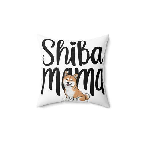 Shiba Mama Spun Polyester Square Pillow | Shiba Inu  Pillow