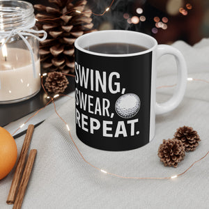 Golf Swing Swear Repeat Golf Mug | Golf Gift | Golf Coffee Mug | Golf Gift Ideas Mug 11oz Golf Swing Swear Repeat Golf Mug | Golf Gift | Golf Coffee Mug | Golf Gift Ideas Mug 11oz