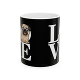 Love Pugs Ceramic Mug | Pug Gifts (11oz) Love Pugs Ceramic Mug | Pug Gifts (11oz)