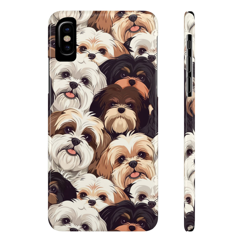 Premium Group of Shih Tzu iPhone Case | Cute Shih Tzu Gifts Slim Phone Cases