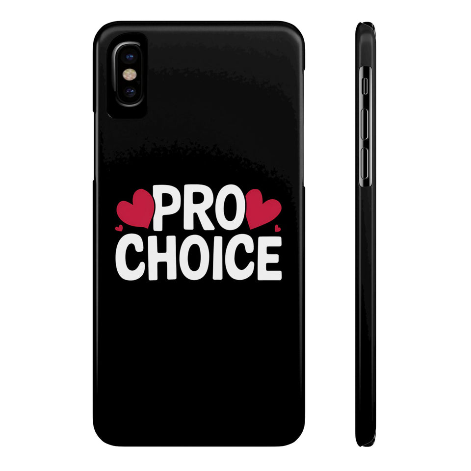 Premium Pro Choice iPhone Case | Feminist Pro Choice Gifts Slim Phone Cases