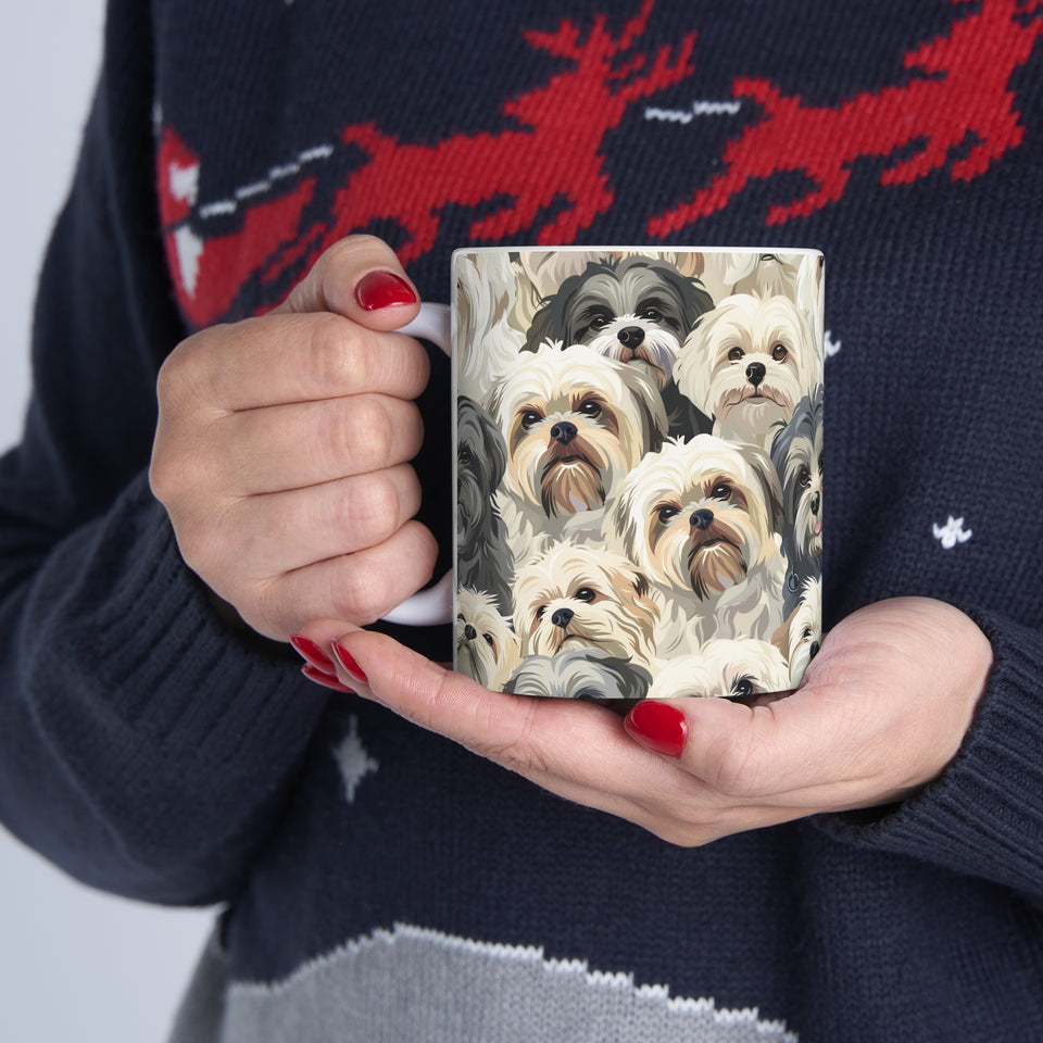 Shih Tzu Mug 2 | Shih Tzu Gifts | Shih Tzu Presents | Group of ShiTzu Ceramic Mug 11oz