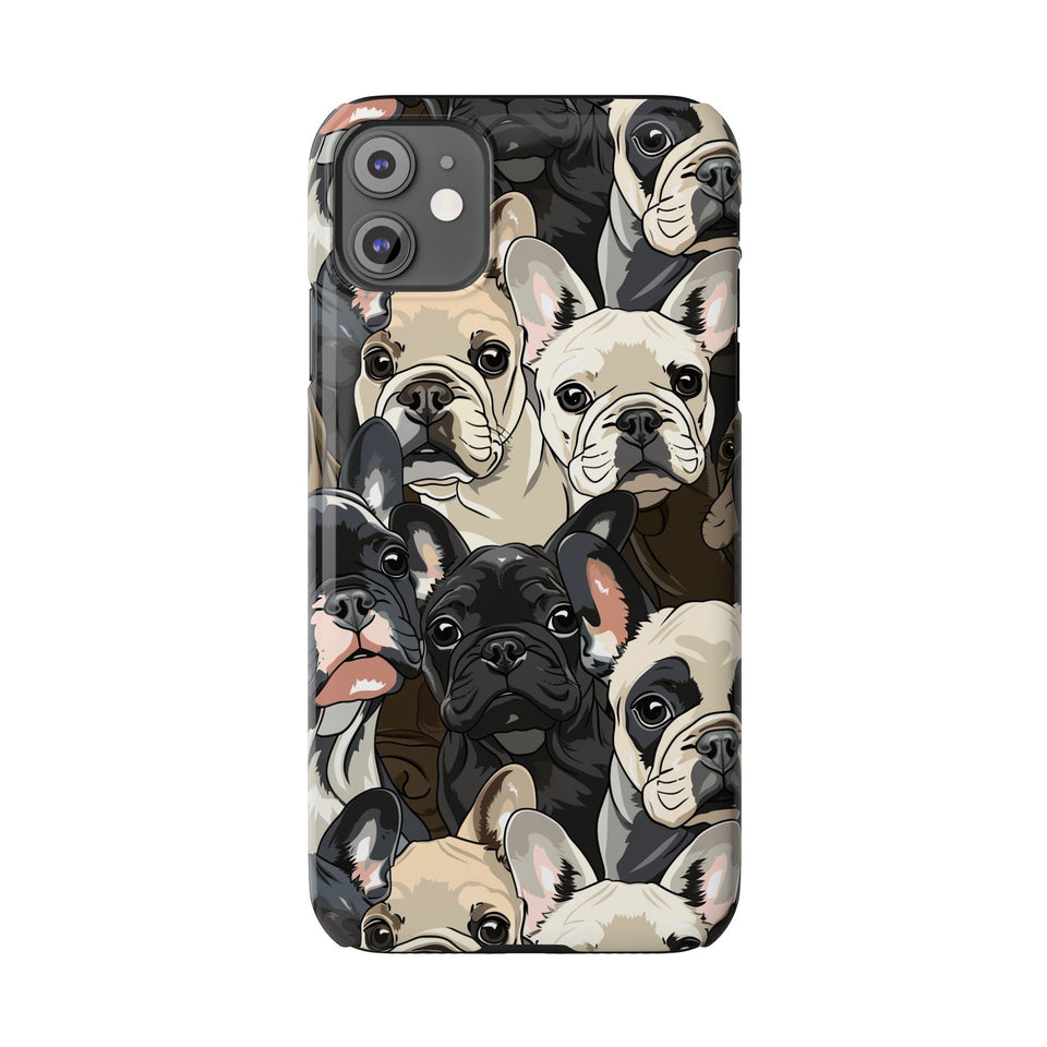 Premium French Bulldogs iPhone Case | Cute Frenchie Gifts Slim Phone Cases