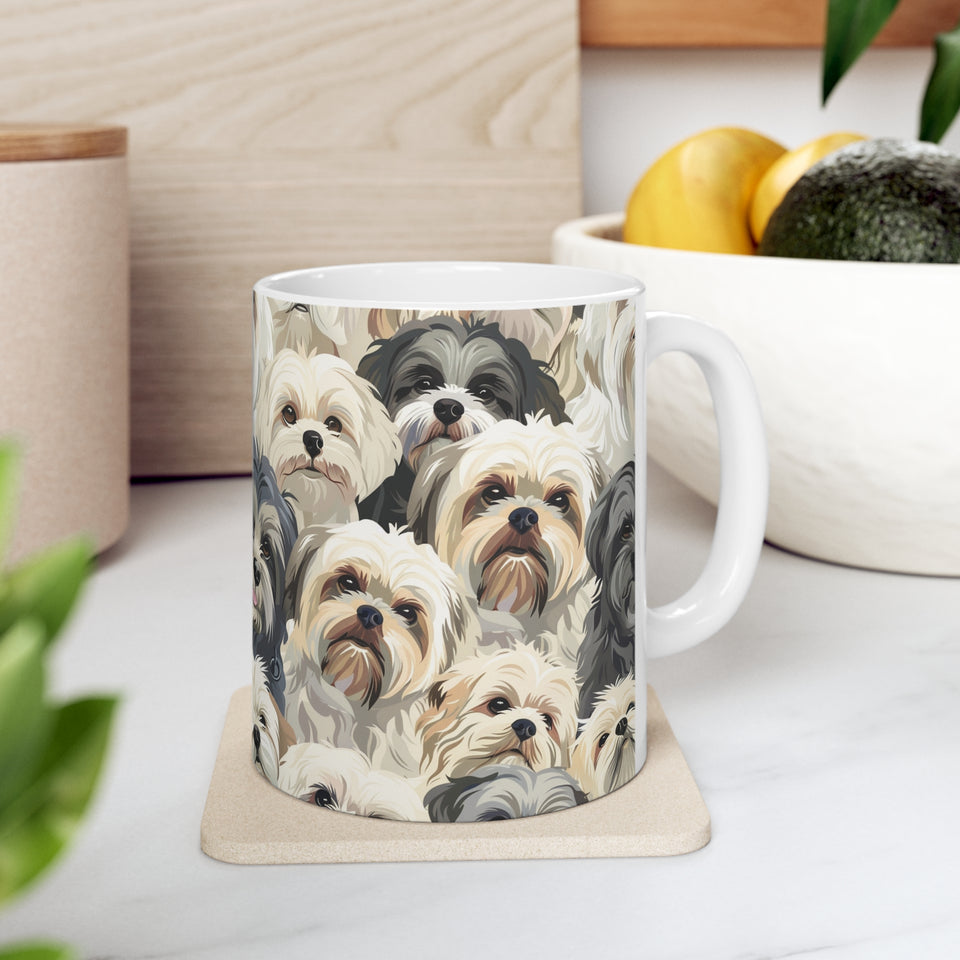 Shih Tzu Mug 2 | Shih Tzu Gifts | Shih Tzu Presents | Group of ShiTzu Ceramic Mug 11oz