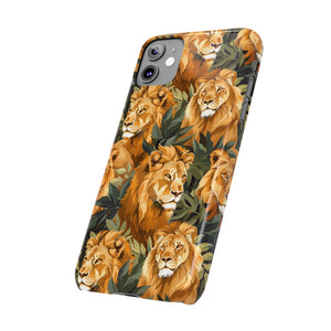 Premium Pride Of Lions iPhone Case | Lion Gifts Slim Phone Cases Premium Pride Of Lions iPhone Case | Lion Gifts Slim Phone Cases