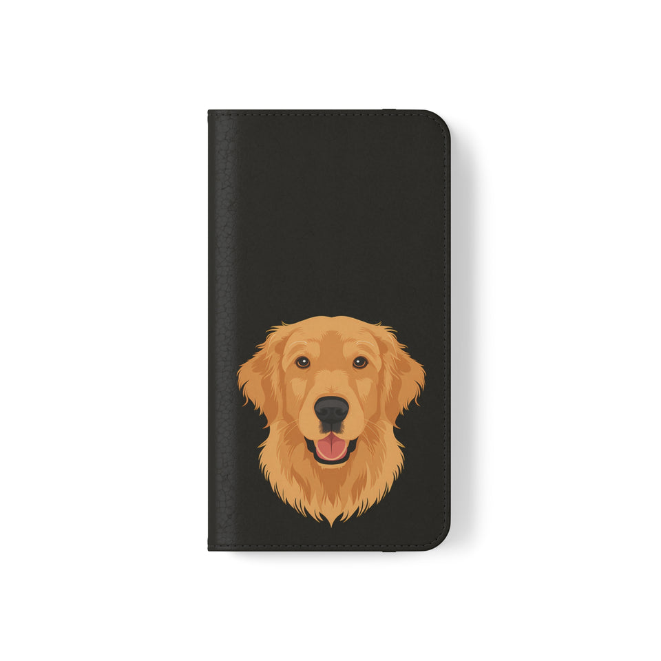 Golden Retriever iPhone & Samsung Galaxy Wallet Phone Case | Golden Retriever Flip Case