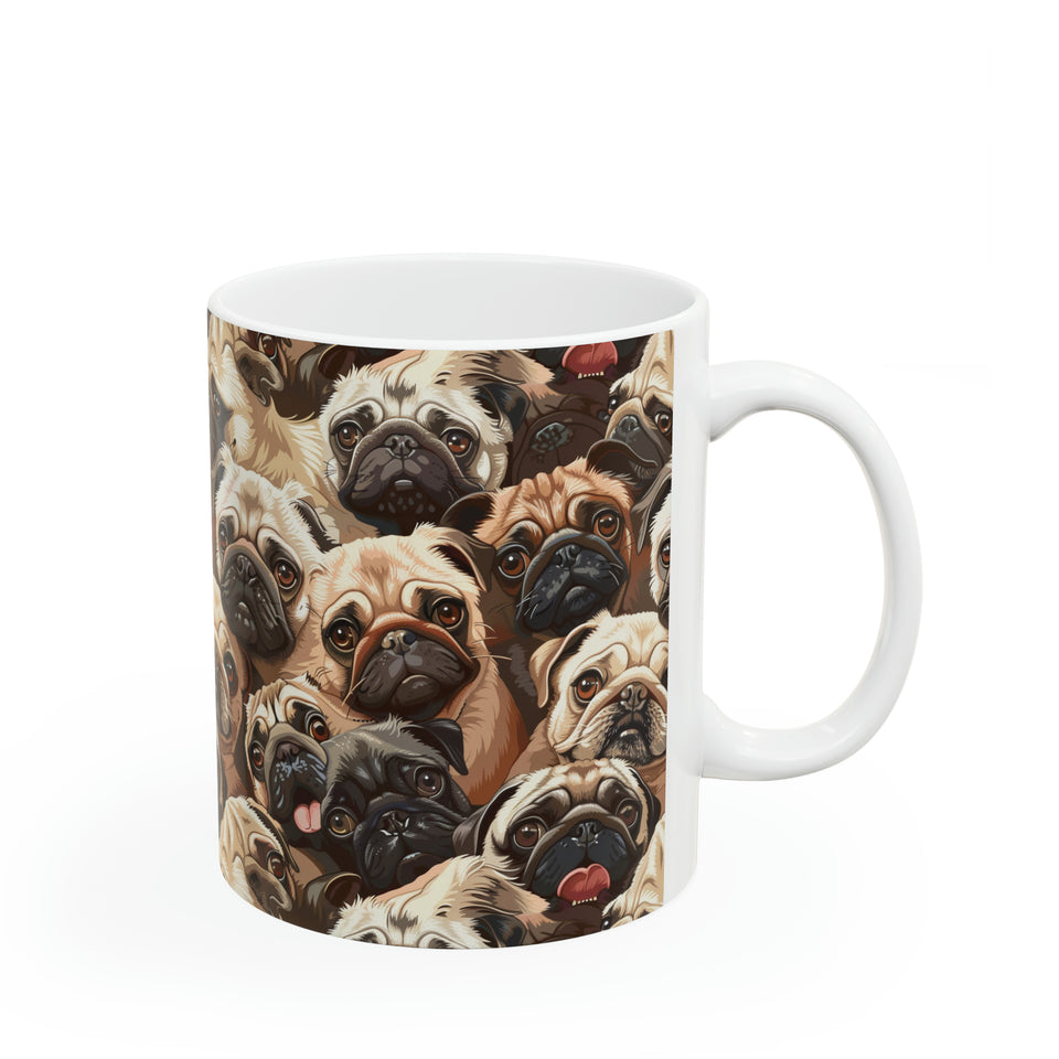 Pug Mug | Pug Coffee Mug | Cute Pug Dog Gifts | Funny Pug Presents | Pug Mug 11oz