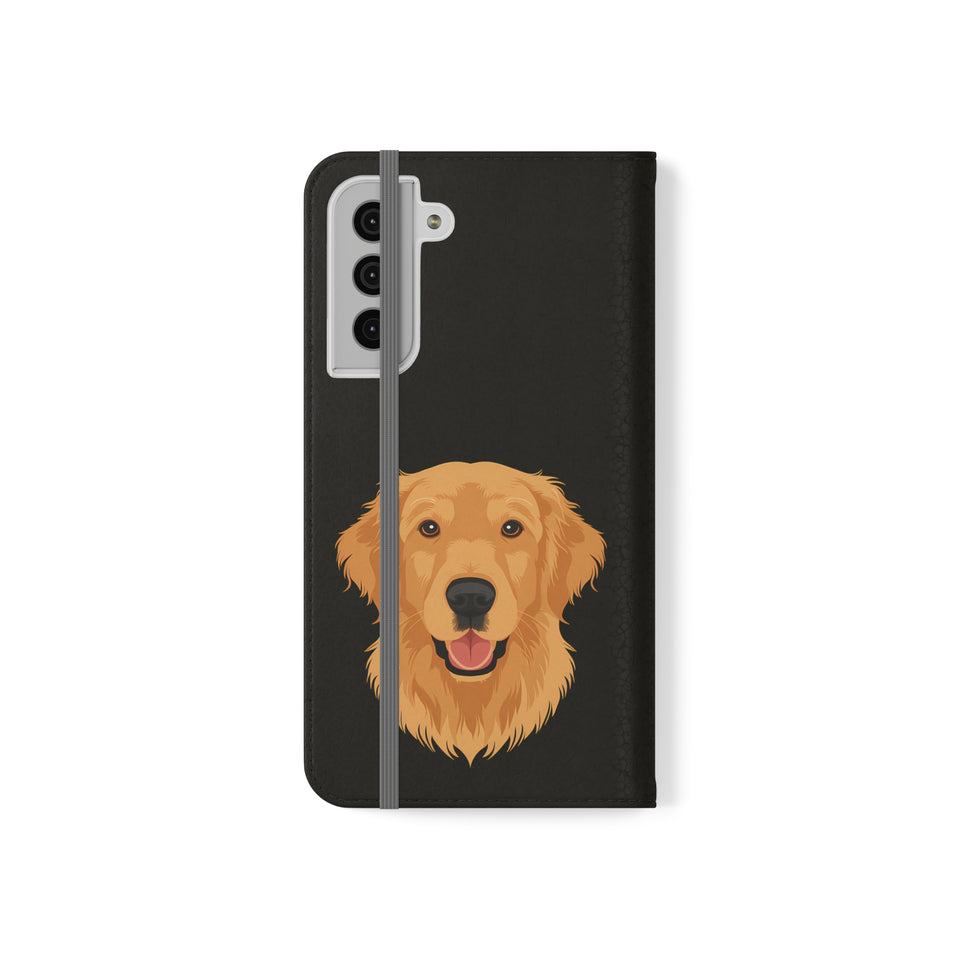 Golden Retriever iPhone & Samsung Galaxy Wallet Phone Case | Golden Retriever Flip Case