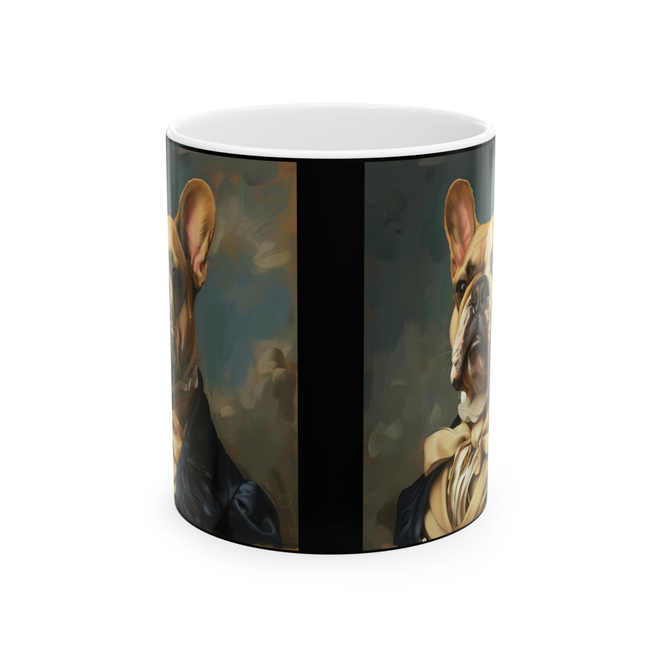 Classical Painting French Bulldog Mug | Frenchie Coffee Mug | Cute French Bulldog Gift | Funny Frenchie Presents | French Bulldog Mug 2 11oz