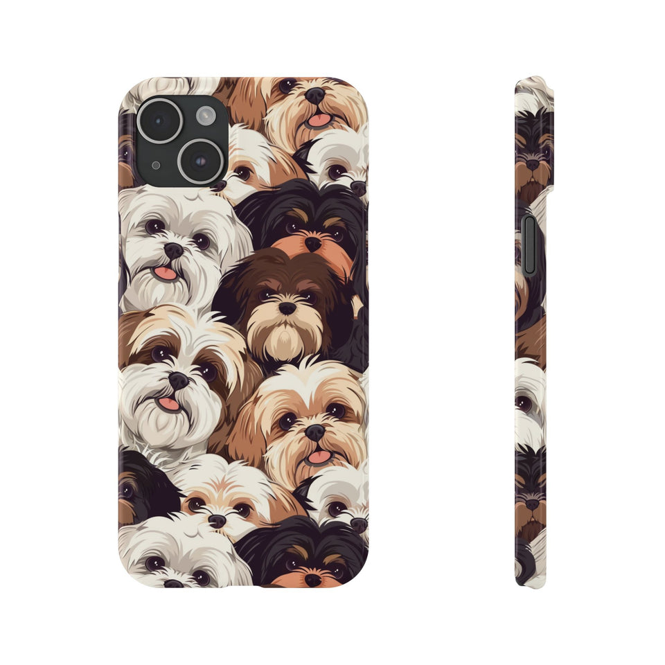 Premium Group of Shih Tzu iPhone Case | Cute Shih Tzu Gifts Slim Phone Cases