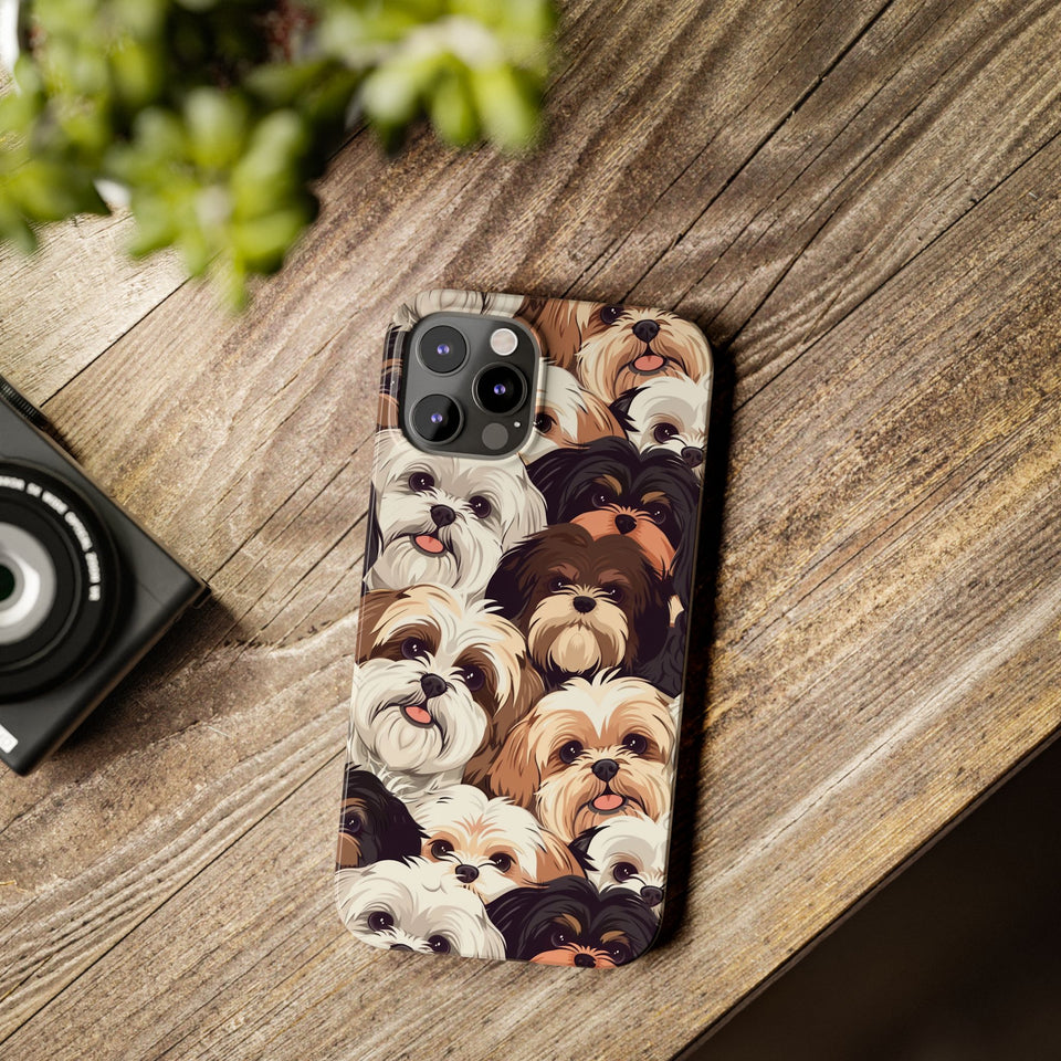 Premium Group of Shih Tzu iPhone Case | Cute Shih Tzu Gifts Slim Phone Cases