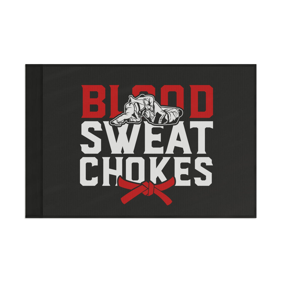 Brazilian Jiu Jitsu Blood Sweat Chokes Flag Banner | BJJ Flag