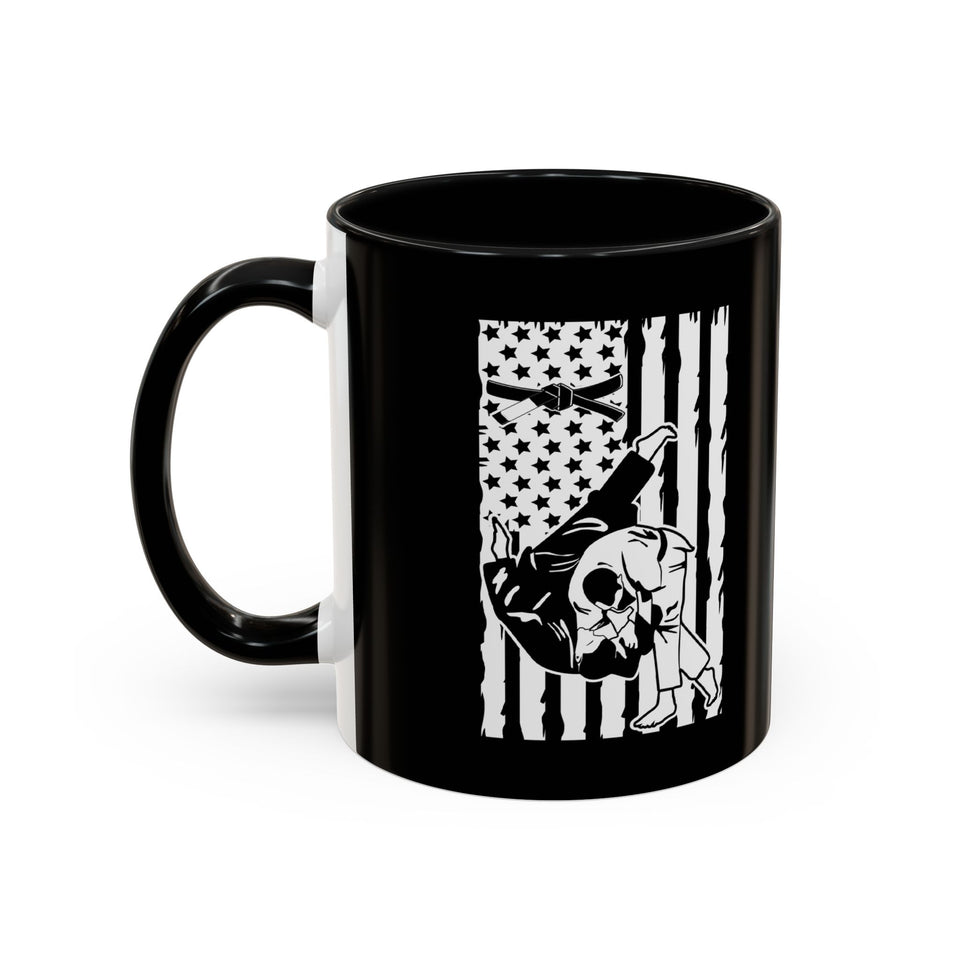 Brazilian Jiu Jitsu Flag Throw | BJJ Accent Coffee Mug