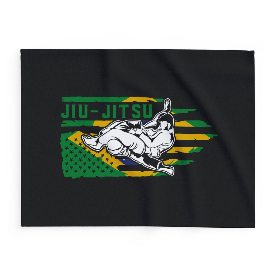 Brazilian Jiu Jitsu Blanket | Armbar Flag BJJ Arctic Fleece Blanket