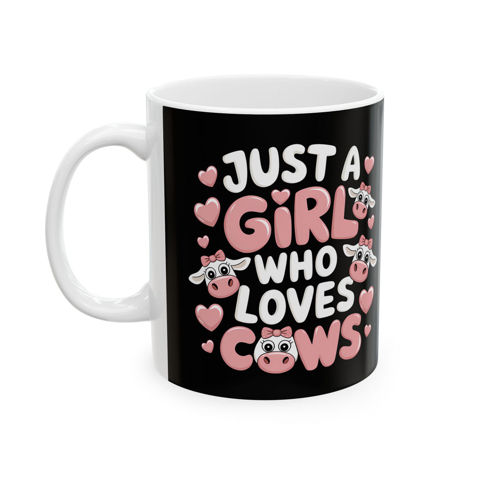 Just A Girl Who Loves Cows Mug | Cow Gifts | Cow Coffee Mug 11oz