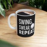 Golf Swing Swear Repeat Golf Mug | Golf Gift | Golf Coffee Mug | Golf Gift Ideas Mug 11oz Golf Swing Swear Repeat Golf Mug | Golf Gift | Golf Coffee Mug | Golf Gift Ideas Mug 11oz