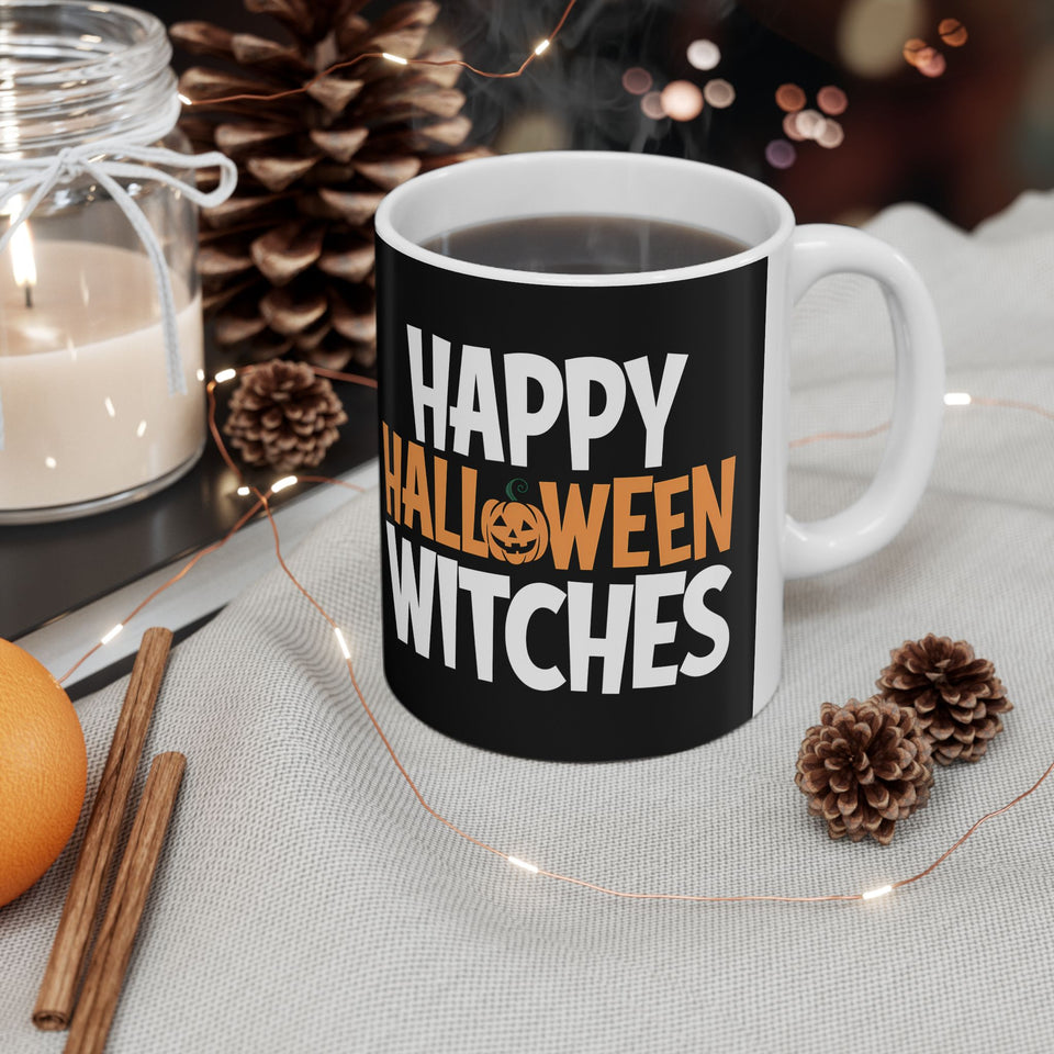 Happy Halloween Witches Mug | Witch Halloween Coffee Mug | Cute Halloween Coffee Mug 11oz