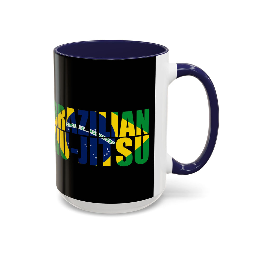 Brazilian Jiu Jitsu Flag 3 | BJJ Accent Coffee Mug