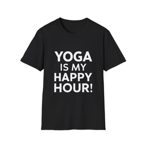 Yoga Is My Happy Hour Yoga Shirt | Yoga Gift | Unisex Yoga T Shirt Yoga Is My Happy Hour Yoga Shirt | Yoga Gift | Unisex Yoga T Shirt