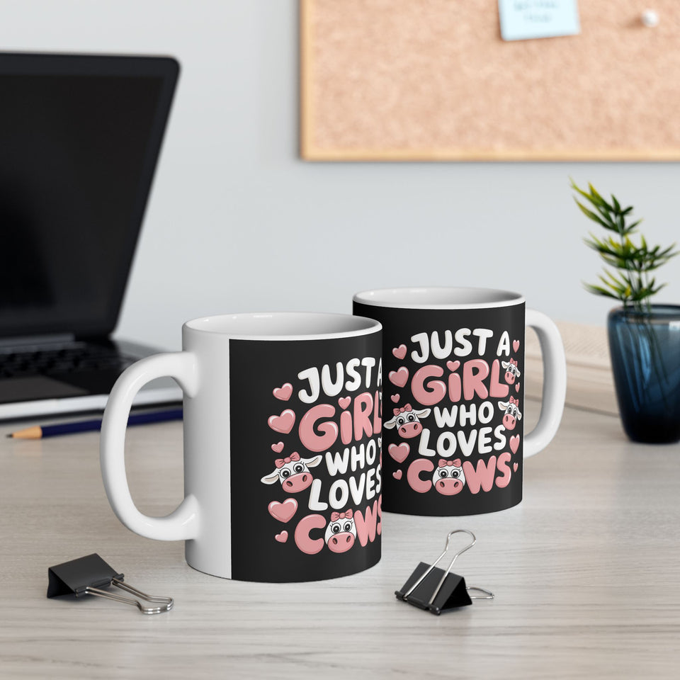 Just A Girl Who Loves Cows Mug | Cow Gifts | Cow Coffee Mug 11oz