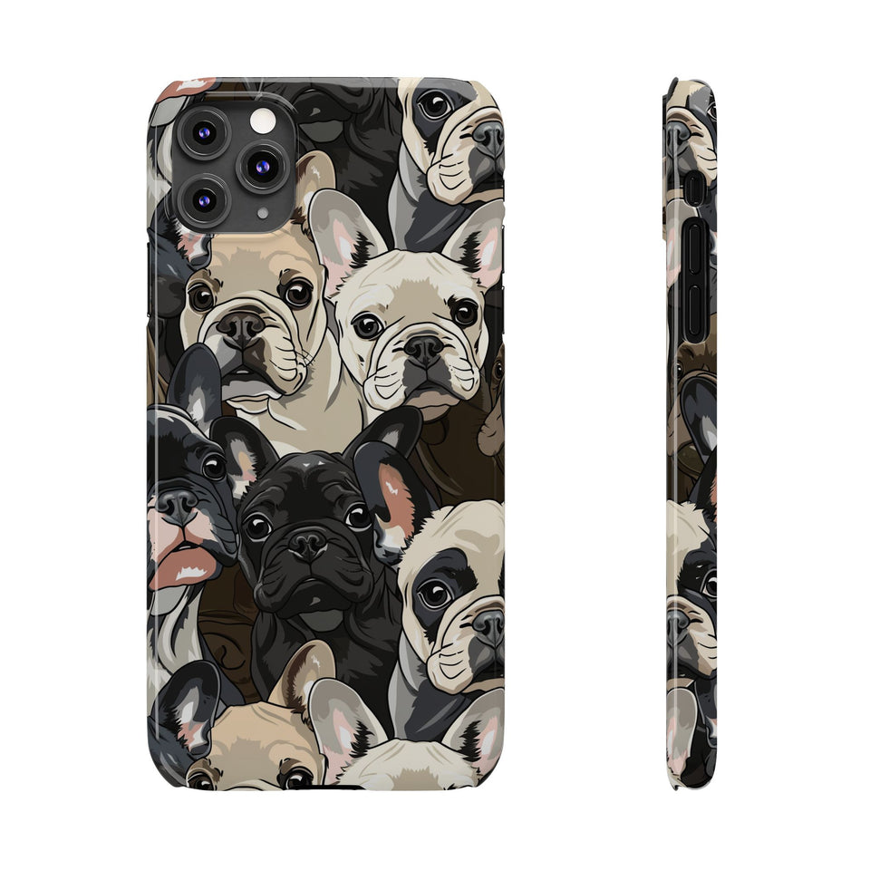 Premium French Bulldogs iPhone Case | Cute Frenchie Gifts Slim Phone Cases