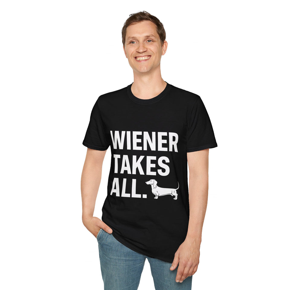 Wiener Takes All Dachshund Shirt | Weiner Dog Gift | Unisex Sausage Dog Dachshund T Shirt