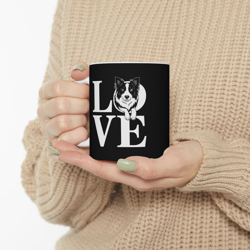 Love Border Collies Mug | Border Collie Gifts | Cute Border Collie Sheep Dog Coffee Mug 11oz