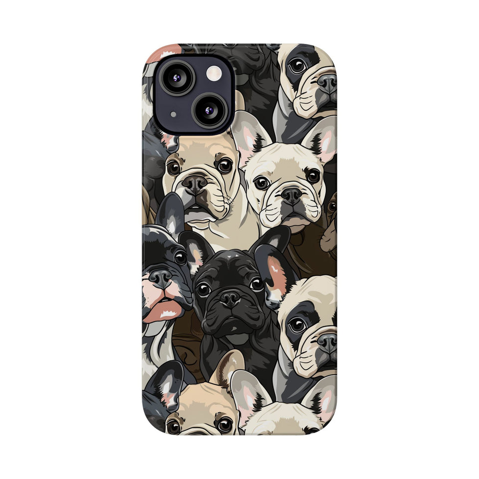 Premium French Bulldogs iPhone Case | Cute Frenchie Gifts Slim Phone Cases