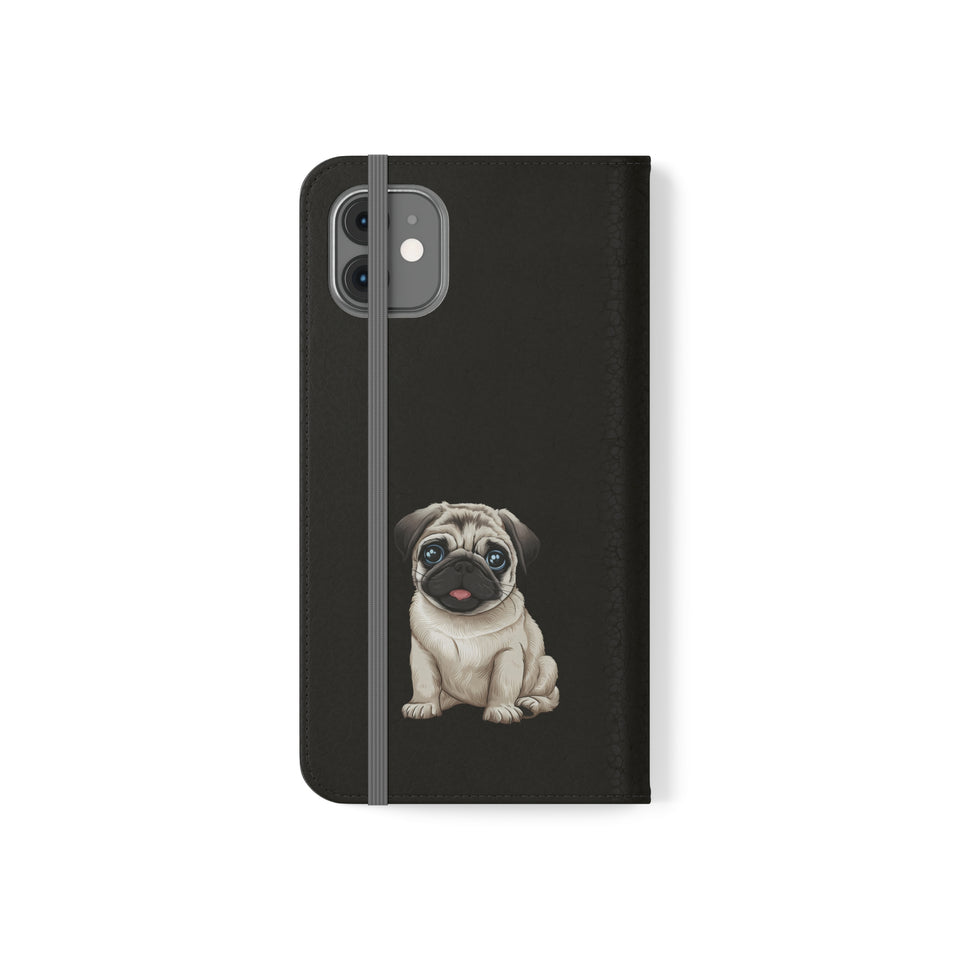 Pug iPhone & Samsung Wallet Phone Case | Pug Flip Cases