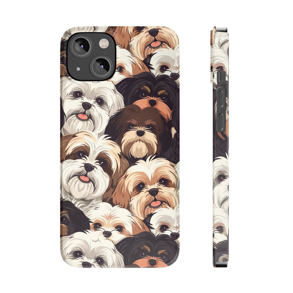 Premium Group of Shih Tzu iPhone Case | Cute Shih Tzu Gifts Slim Phone Cases