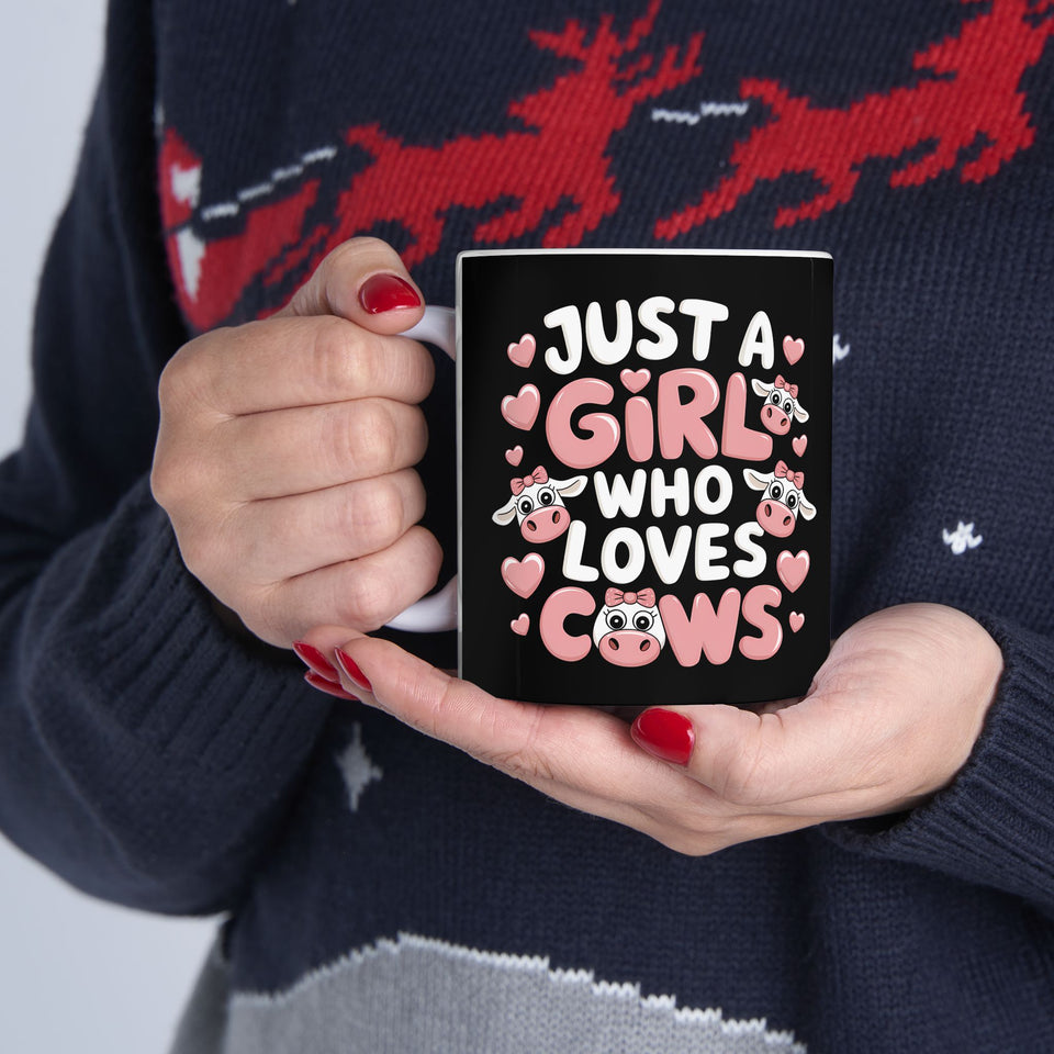 Just A Girl Who Loves Cows Mug | Cow Gifts | Cow Coffee Mug 11oz