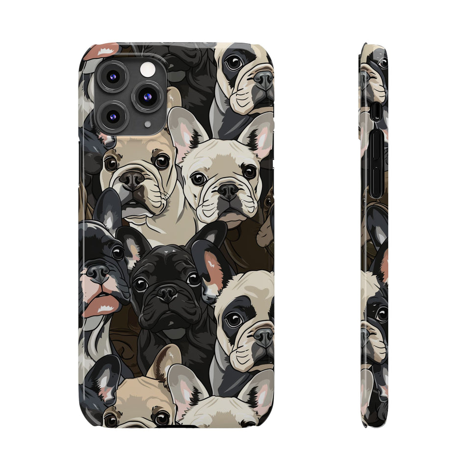 Premium French Bulldogs iPhone Case | Cute Frenchie Gifts Slim Phone Cases