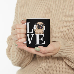 Love Pugs Ceramic Mug | Pug Gifts (11oz) Love Pugs Ceramic Mug | Pug Gifts (11oz)