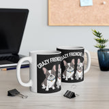 Cute French Bulldog Mug Crazy Frenchie Lady 11oz/15oz Cute French Bulldog Mug Crazy Frenchie Lady 11oz/15oz