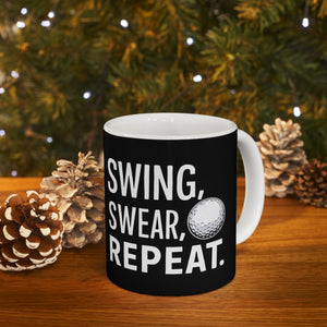 Golf Swing Swear Repeat Golf Mug | Golf Gift | Golf Coffee Mug | Golf Gift Ideas Mug 11oz Golf Swing Swear Repeat Golf Mug | Golf Gift | Golf Coffee Mug | Golf Gift Ideas Mug 11oz