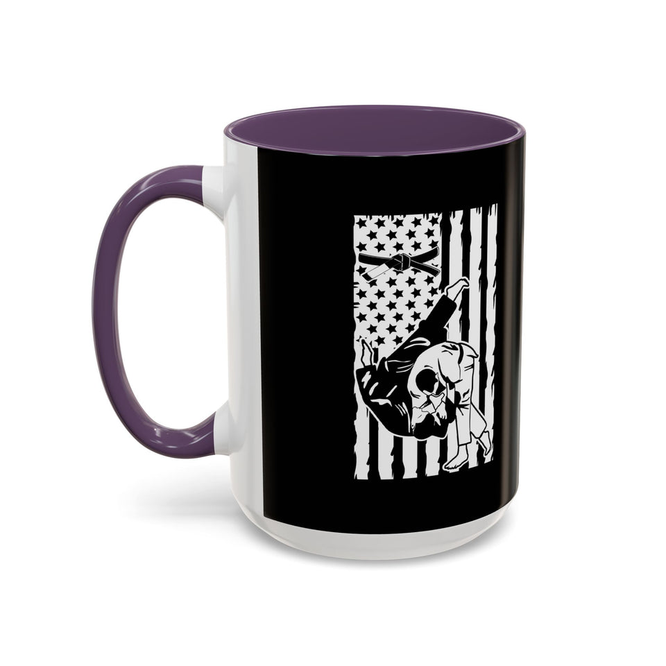 Brazilian Jiu Jitsu Flag Throw | BJJ Accent Coffee Mug