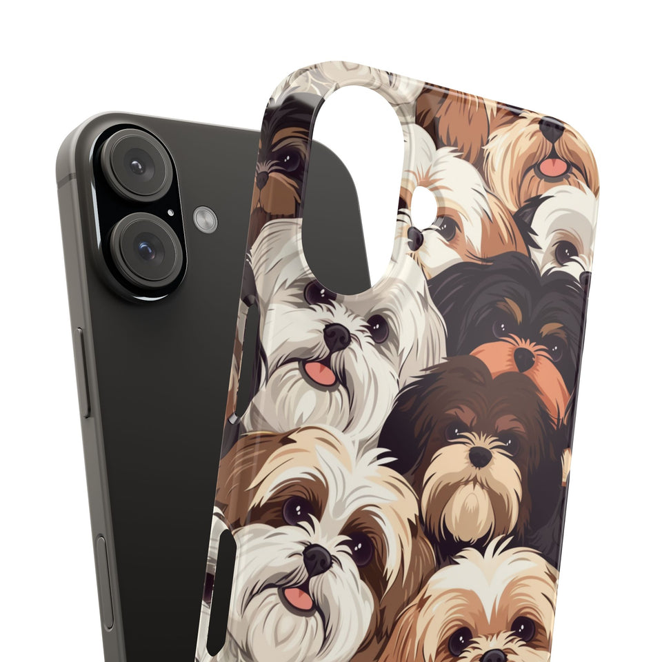 Premium Group of Shih Tzu iPhone Case | Cute Shih Tzu Gifts Slim Phone Cases