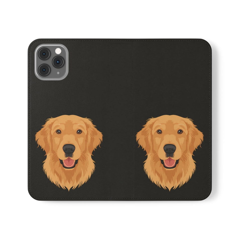 Golden Retriever iPhone & Samsung Galaxy Wallet Phone Case | Golden Retriever Flip Case