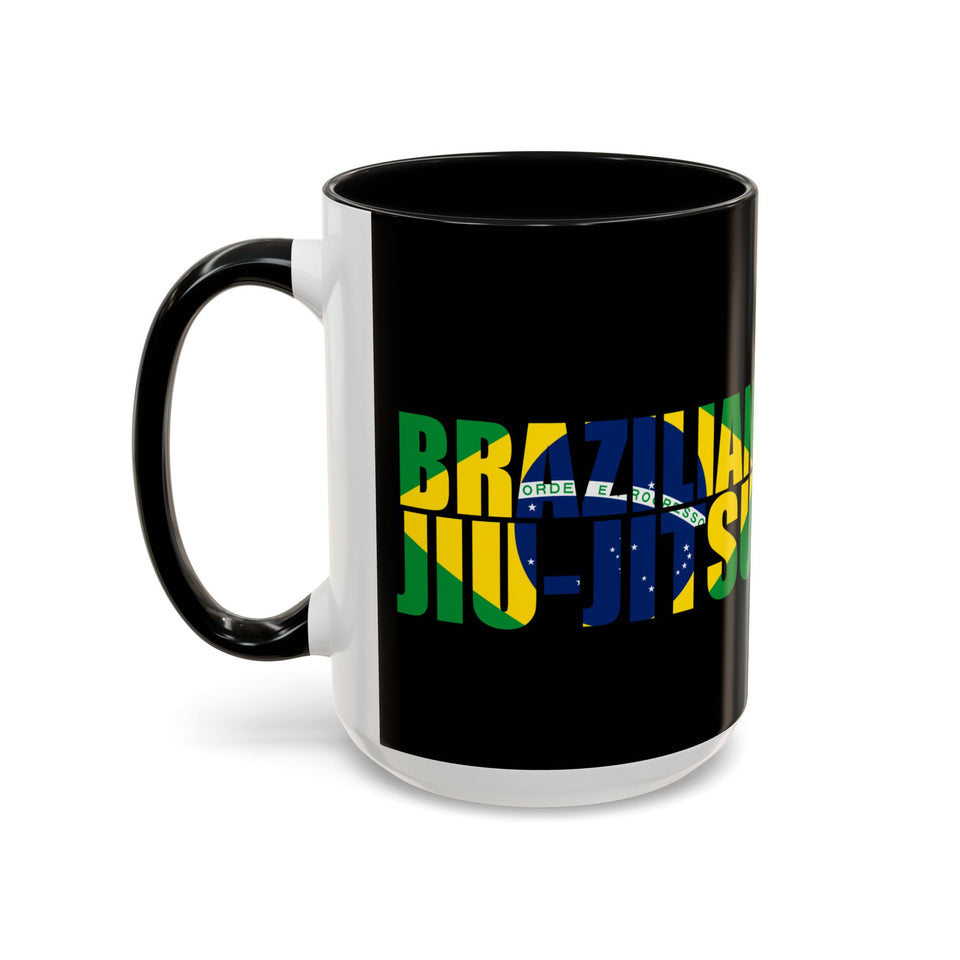 Brazilian Jiu Jitsu Flag 3 | BJJ Accent Coffee Mug