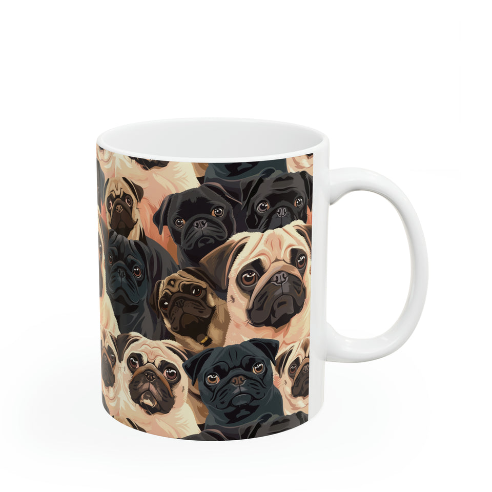 Pug Mug | Pug Coffee Mug | Cute Pug Dog Gifts | Funny Pug Presents | Pug Mug 11oz