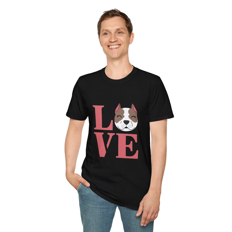 Cute Love Pitbull Shirt | Pitbull Gifts | Pitbulls Dog Lovers Merchandise Unisex T-Shirt