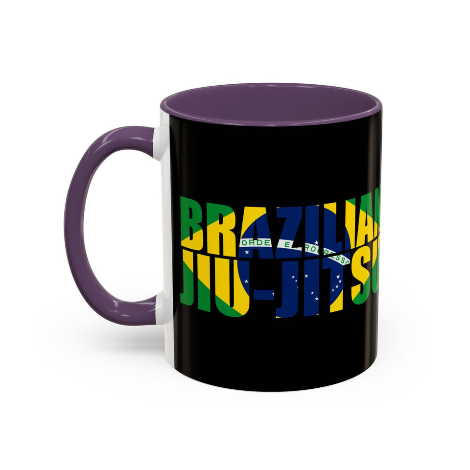 Brazilian Jiu Jitsu Flag 3 | BJJ Accent Coffee Mug