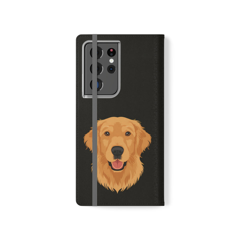 Golden Retriever iPhone & Samsung Galaxy Wallet Phone Case | Golden Retriever Flip Case