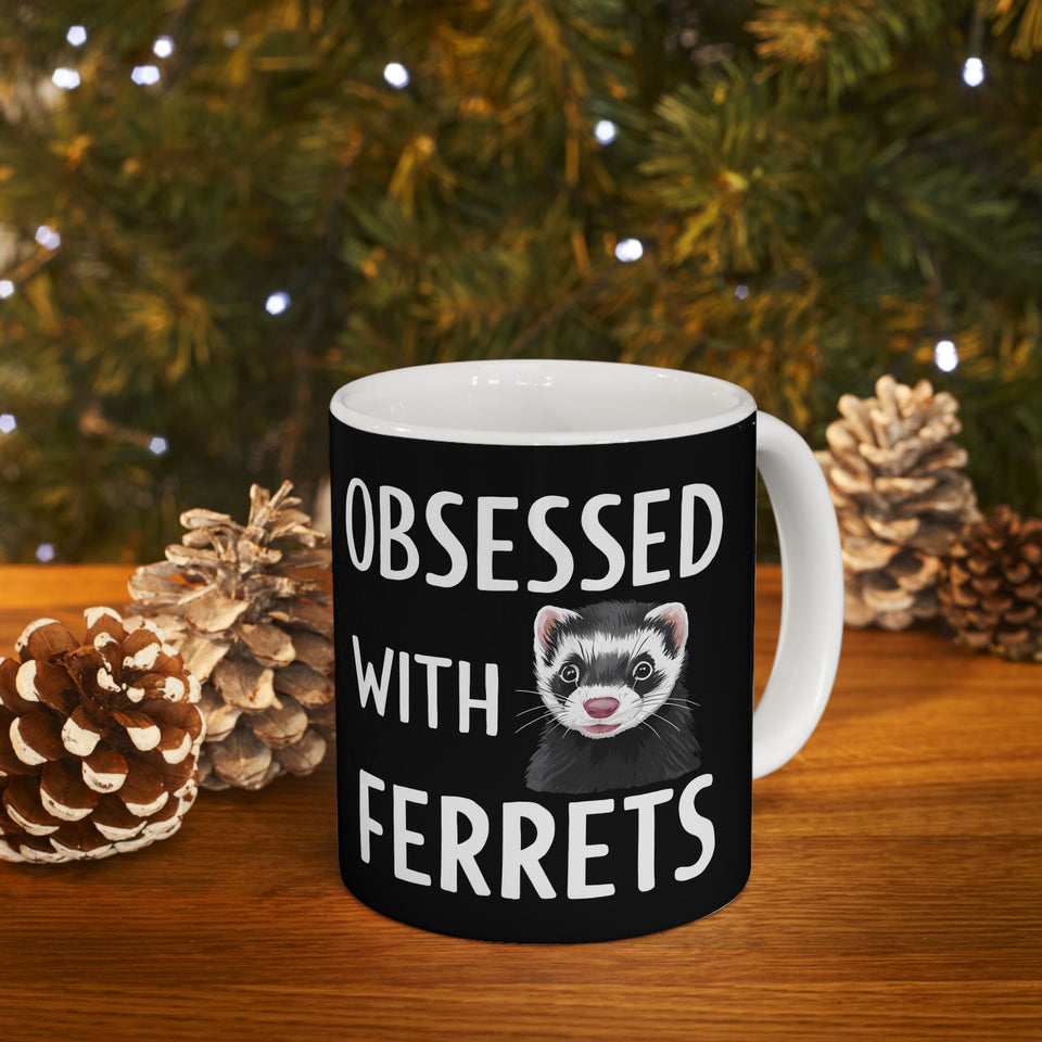 Adore Ferrets Mug | Ferret Coffee Mug | Cute Ferret Lover Coffee Mug 11oz