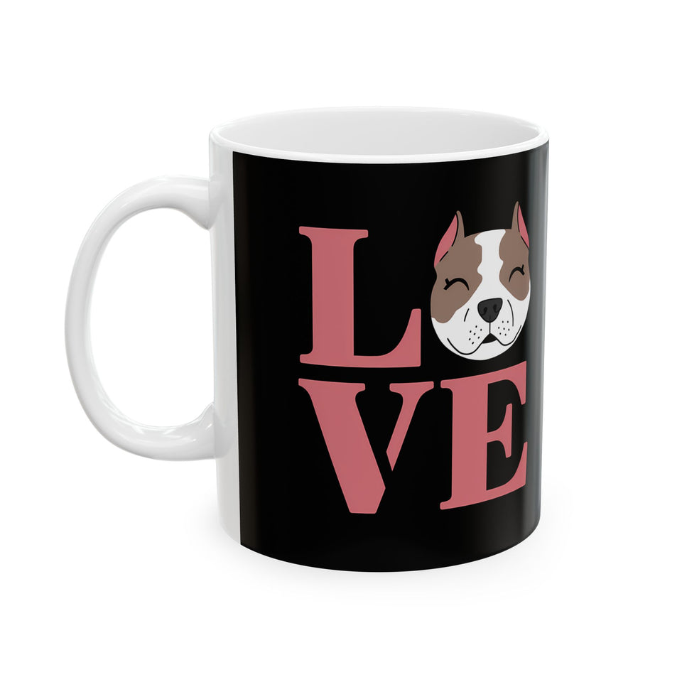 Cute Love Pitbulls Mug | Pitbull Coffee Mug | Cute Pitbull Coffee Mug 11oz