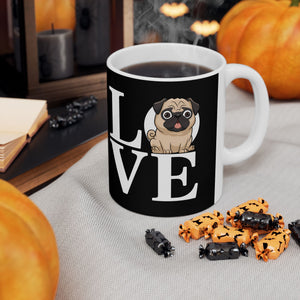 Love Pugs Ceramic Mug | Pug Gifts (11oz) Love Pugs Ceramic Mug | Pug Gifts (11oz)