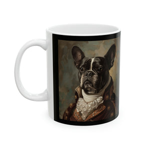 Classical Painting French Bulldog Mug | Frenchie Coffee Mug | Cute French Bulldog Gift | Funny Frenchie Presents | French Bulldog Mug 1 11oz