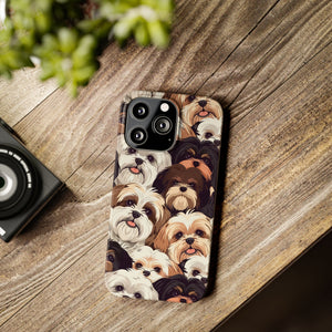 Premium Group of Shih Tzu iPhone Case | Cute Shih Tzu Gifts Slim Phone Cases Premium Group of Shih Tzu iPhone Case | Cute Shih Tzu Gifts Slim Phone Cases