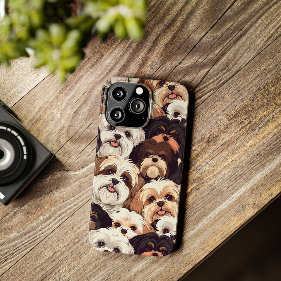 Premium Group of Shih Tzu iPhone Case | Cute Shih Tzu Gifts Slim Phone Cases