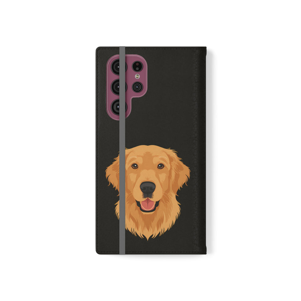 Golden Retriever iPhone & Samsung Galaxy Wallet Phone Case | Golden Retriever Flip Case